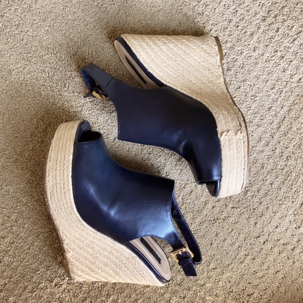 Black wedges espadrilles